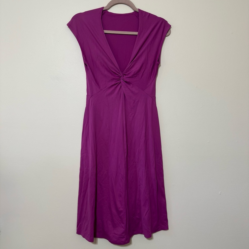 Patagonia Magenta Twist-Front Midi Dress